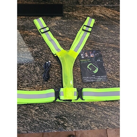 Other - Rainproof Reflective Running Vest 3 Lighting Modes High Visibility Rechargeable
